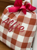 Earth Linen Gingham - Santa Sack