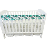 ⭐️ READY TO SHIP⭐️Tropical Leaves Cot Teething Rail Guards with Ribbon