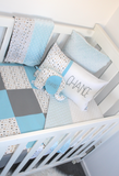 Gold Arrows - Patch Comforter Cot Set