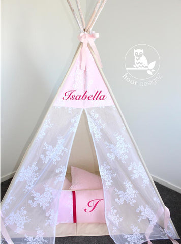 Royal Rose Lace and Baby Pink Teepee 