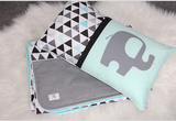 Triangle Geometric and Pastel Mint comforter set