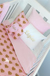 Glitter Hearts Comforter - Hoot Designz