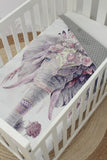 Bohemian Elephant Blush Cot Comforter - Hoot Designz