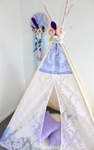 Boho Scallop and floral lace teepee 