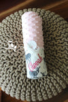 Personalised Pram Blanket - Baby Pink Mink | Fawn