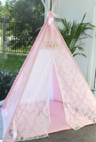 Royal Damask Lace and Baby Pink Teepee 