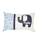 Personalised Cushion Blue Polka  Elephant 