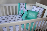 Mint Squirrel Comforter Cot Set - PREMIUM