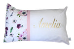 Boho Floral Pink Peony Personalised Cushion - Hoot Designz