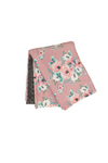 Blush Floral Bassinet/Pram Blanket - Charcoal Grey Minky