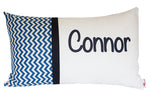 Navy Chevron Personalised Cushion - Hoot Designz