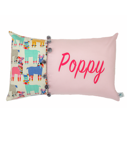 Poppy Llama Personalised Cushion - Hoot Designz