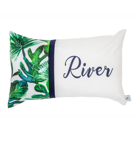 River Palm Leaf Personalised Cushion - Hoot Designz