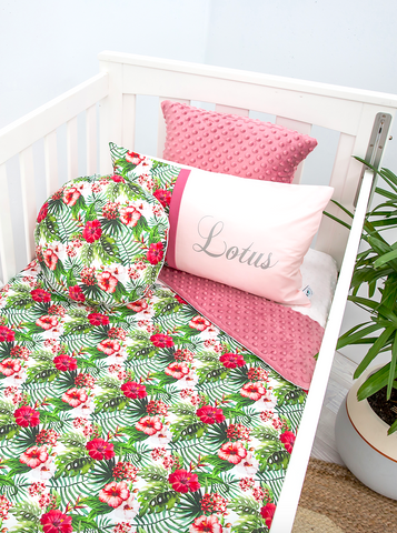 Hibiscus Blush Comforter - Hoot Designz