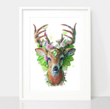 Bohemian Deer Print - Spirit Animal Totem Series