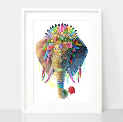 Bohemian Elephant Print - Spirit Animal Totem Series