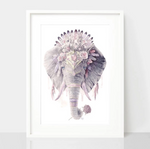 Dusty Pink Elephant Print - Spirit Animal Totem Series