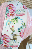 Personalised Pram Blanket - Boho Floral 