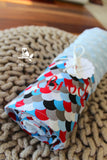 Personalised Pram Blanket - Baby Blue Mink | Scallop