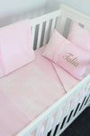 Vintage Rose Lace & Baby Pink Cot Set